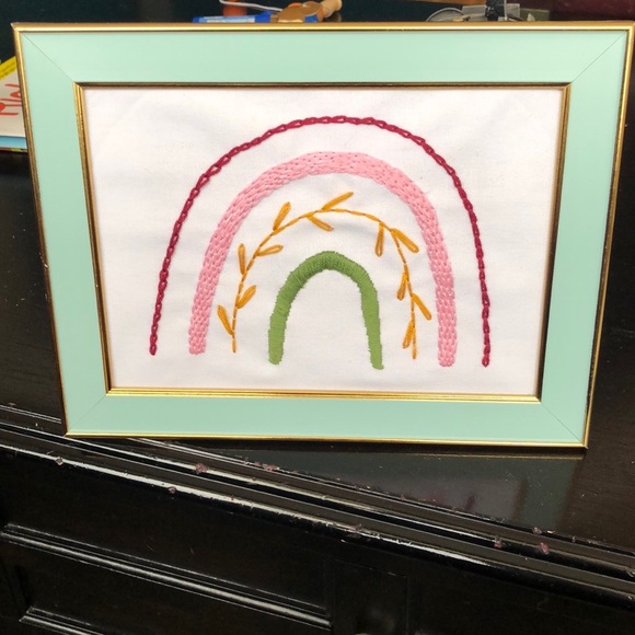 Hand Embroidery Rainbow Decor - Picture 4 of 5